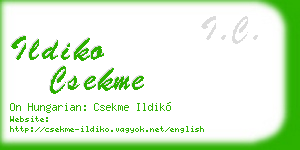ildiko csekme business card